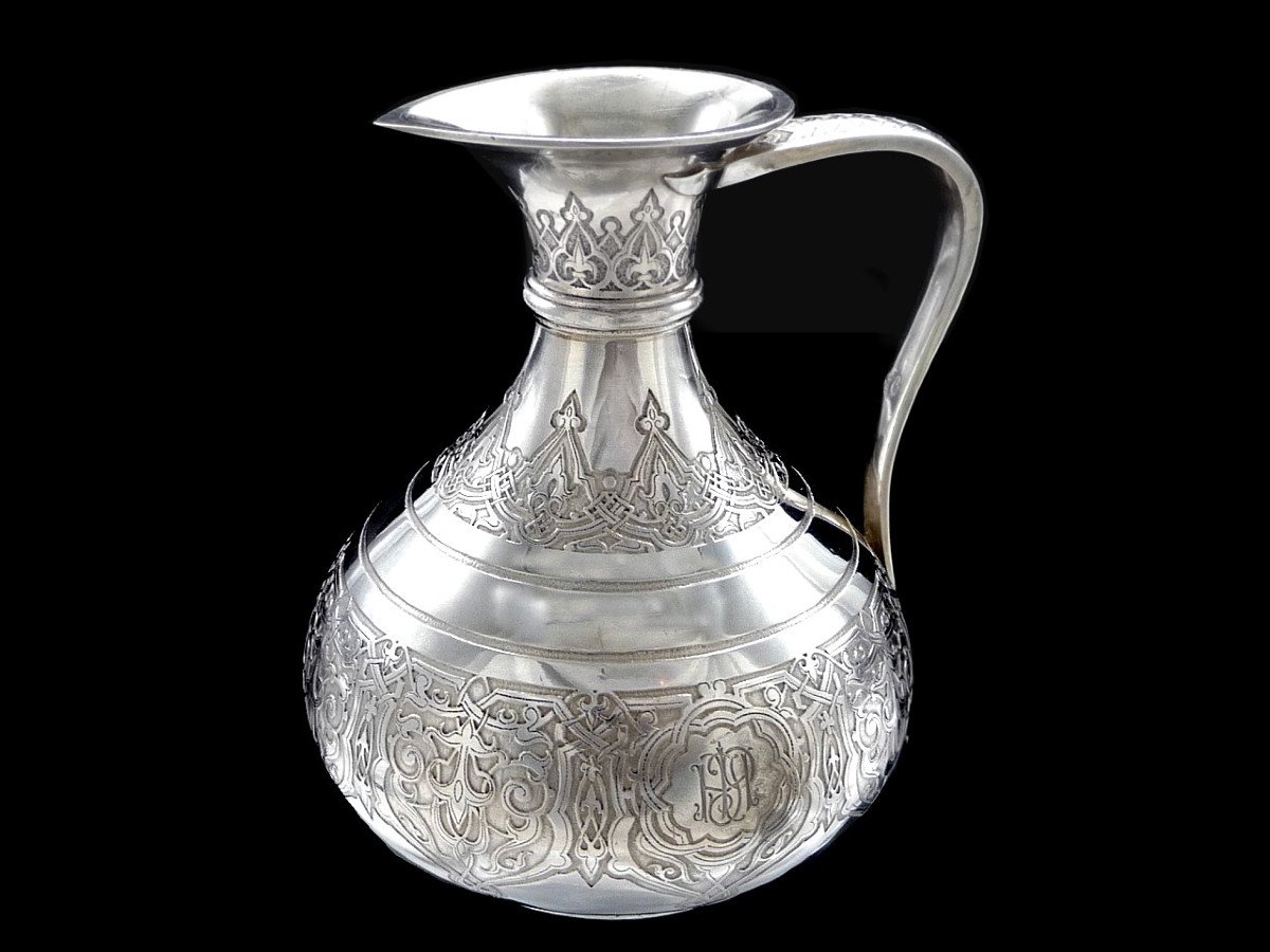 Marret-jarry - Rare Tea & Coffee Service Sterling Silver St. Orientalist Mid XIX °-photo-6