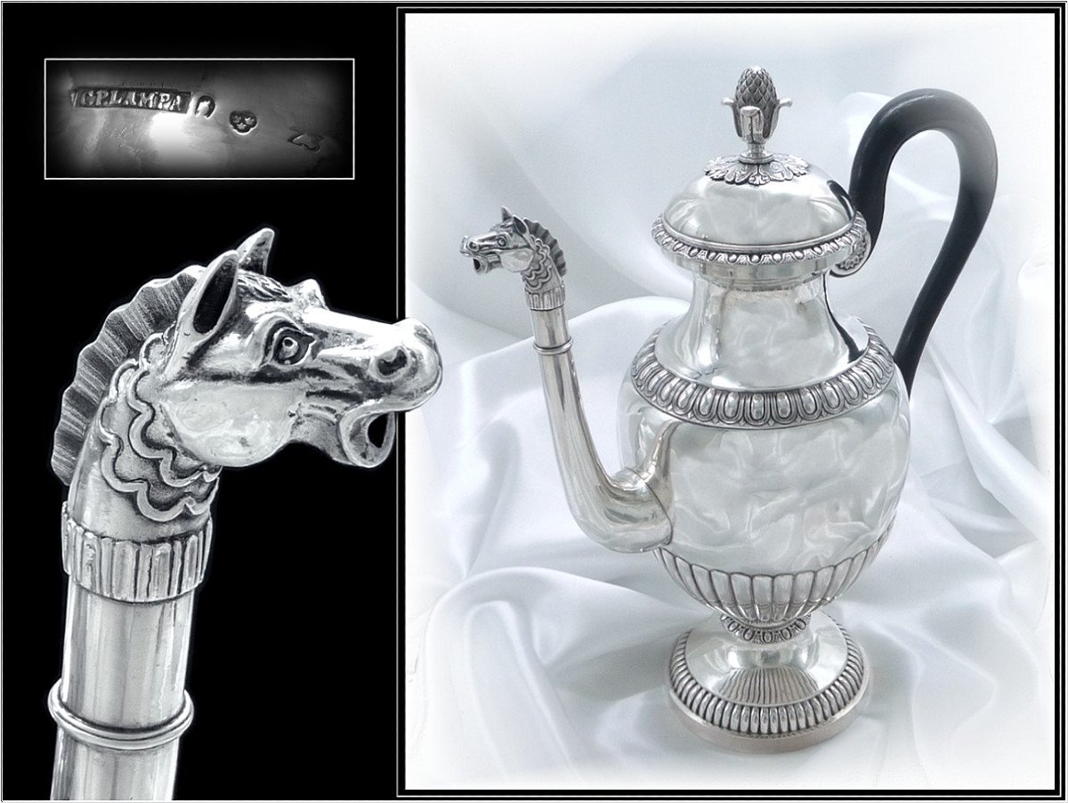 Imposing Jug Sterling Silver Animal Ornament - Horse Head