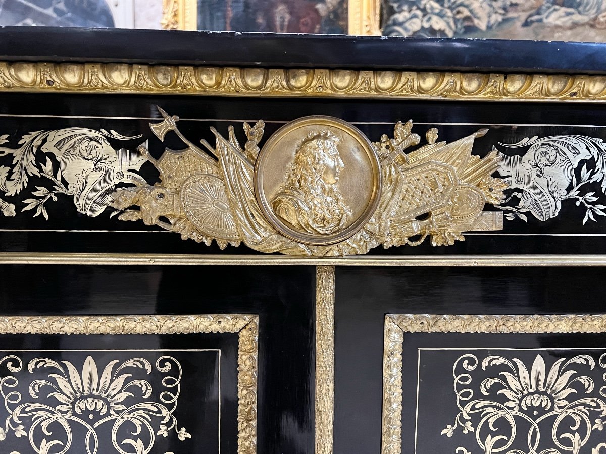 Pair Of Support Furniture In Boulle Marquetry Signed By Alphonse Giroux And Befort Jeune-photo-4