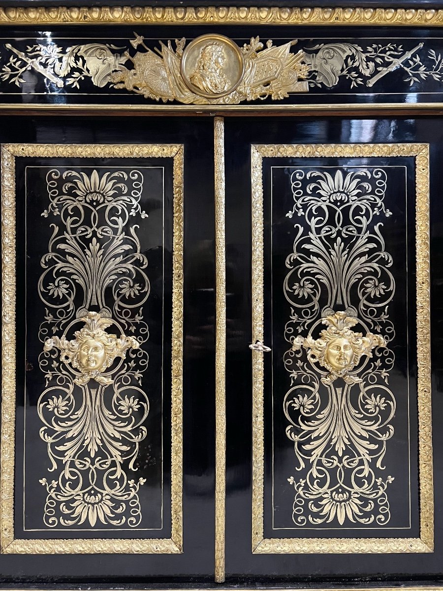 Pair Of Support Furniture In Boulle Marquetry Signed By Alphonse Giroux And Befort Jeune-photo-6