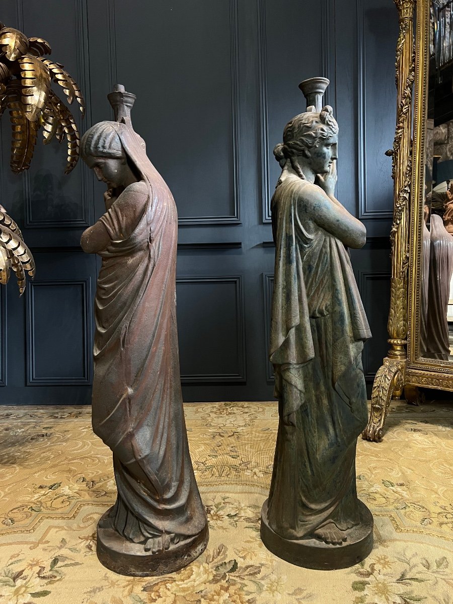 Pair Of Cast Iron Statues -photo-3