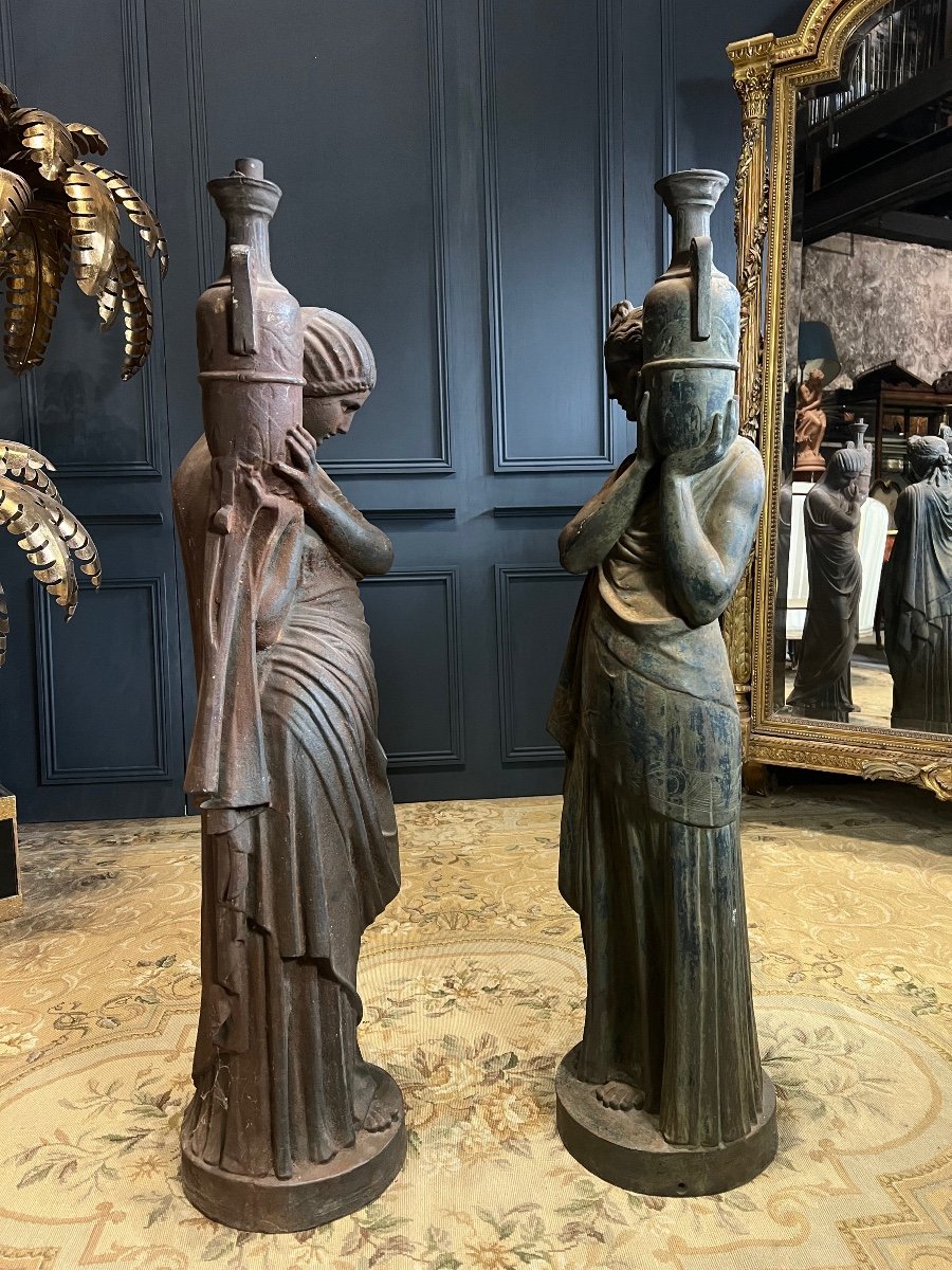 Pair Of Cast Iron Statues -photo-1