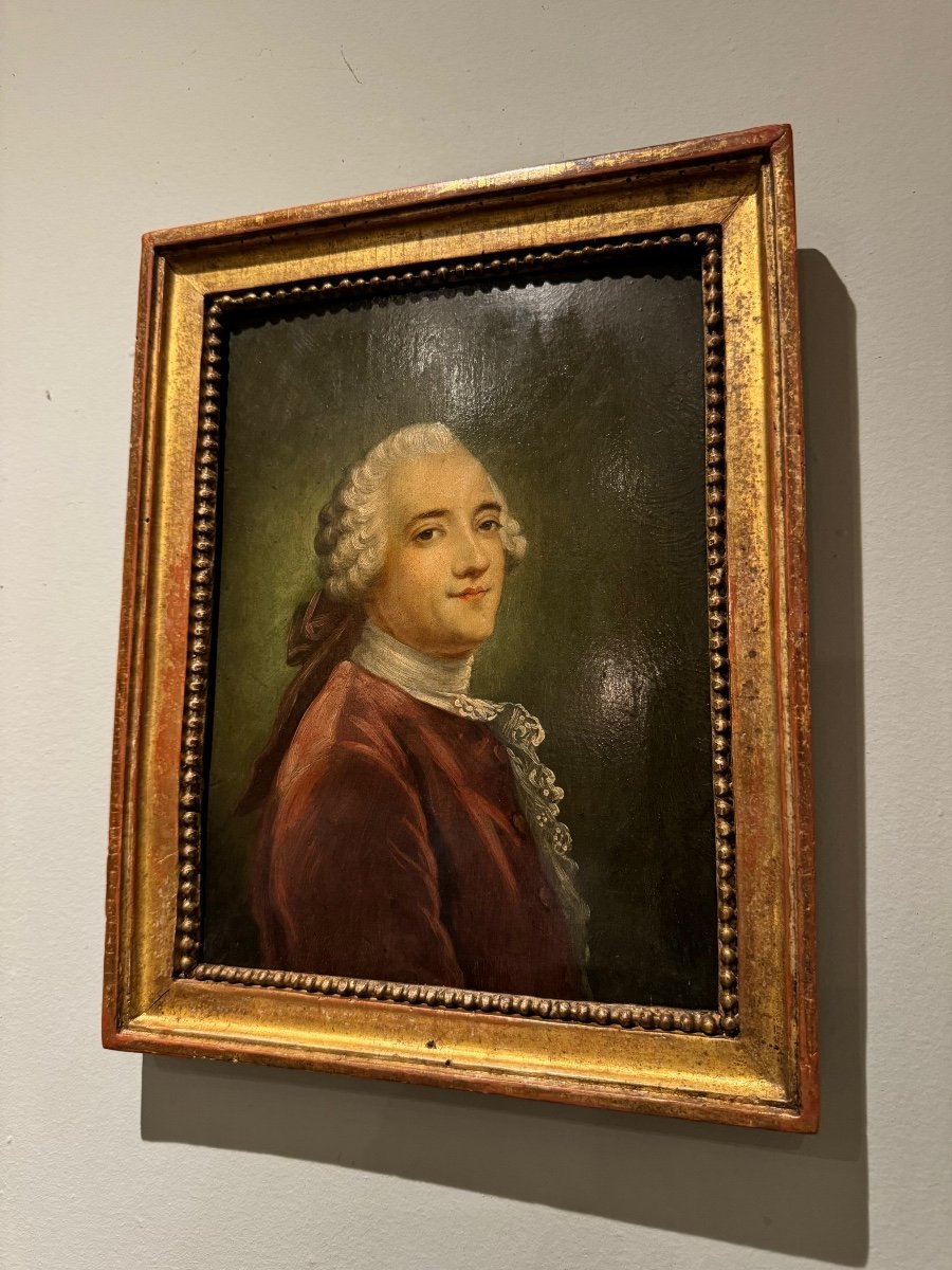 French School From The 18th Century, Portrait Of A Man Of Quality, Louis XVI Period -photo-2