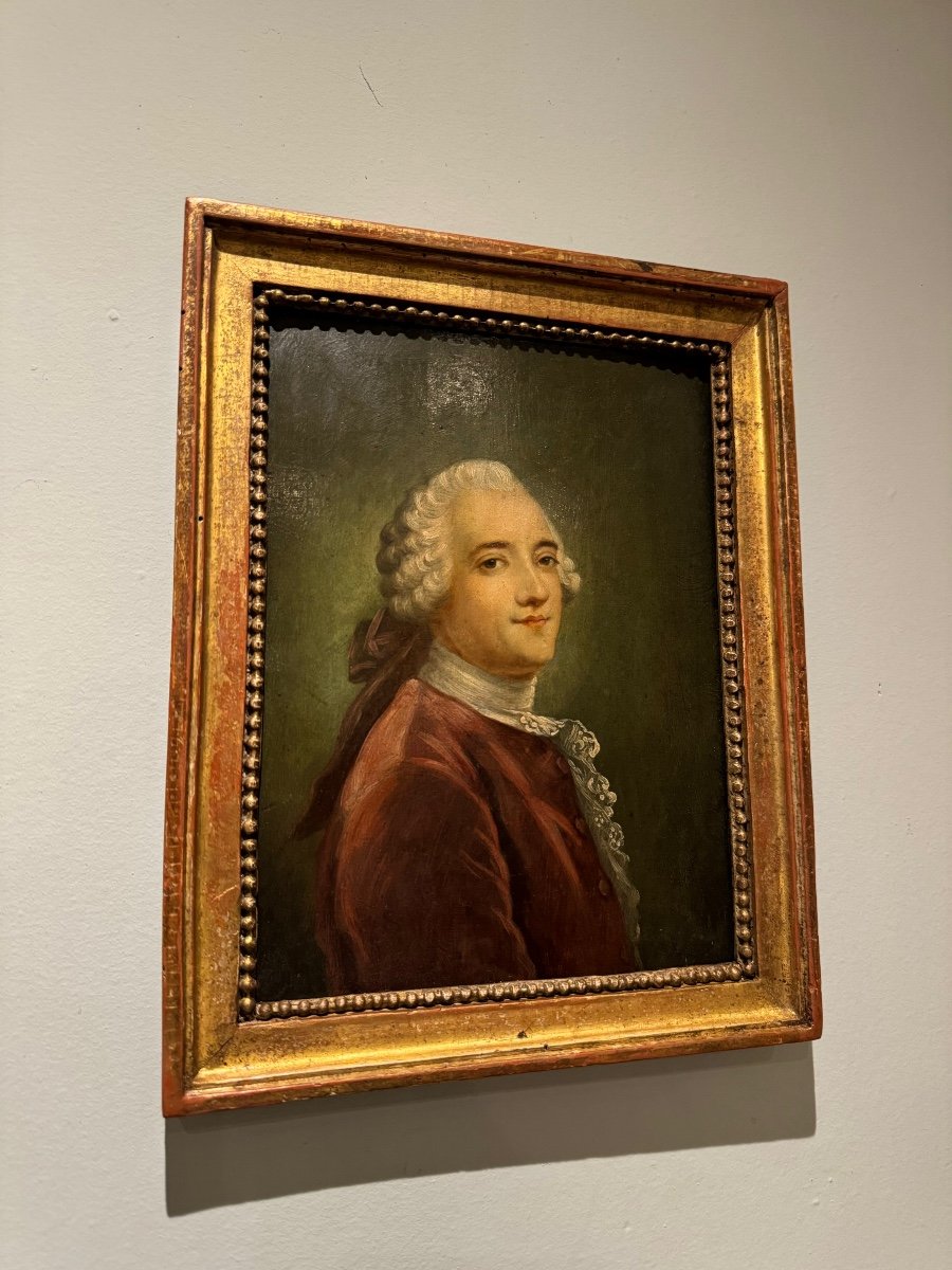 Ecole Française Du XVIII ème Siècle  , Portrait D’un Homme De Qualité époque Louis XVI -photo-3