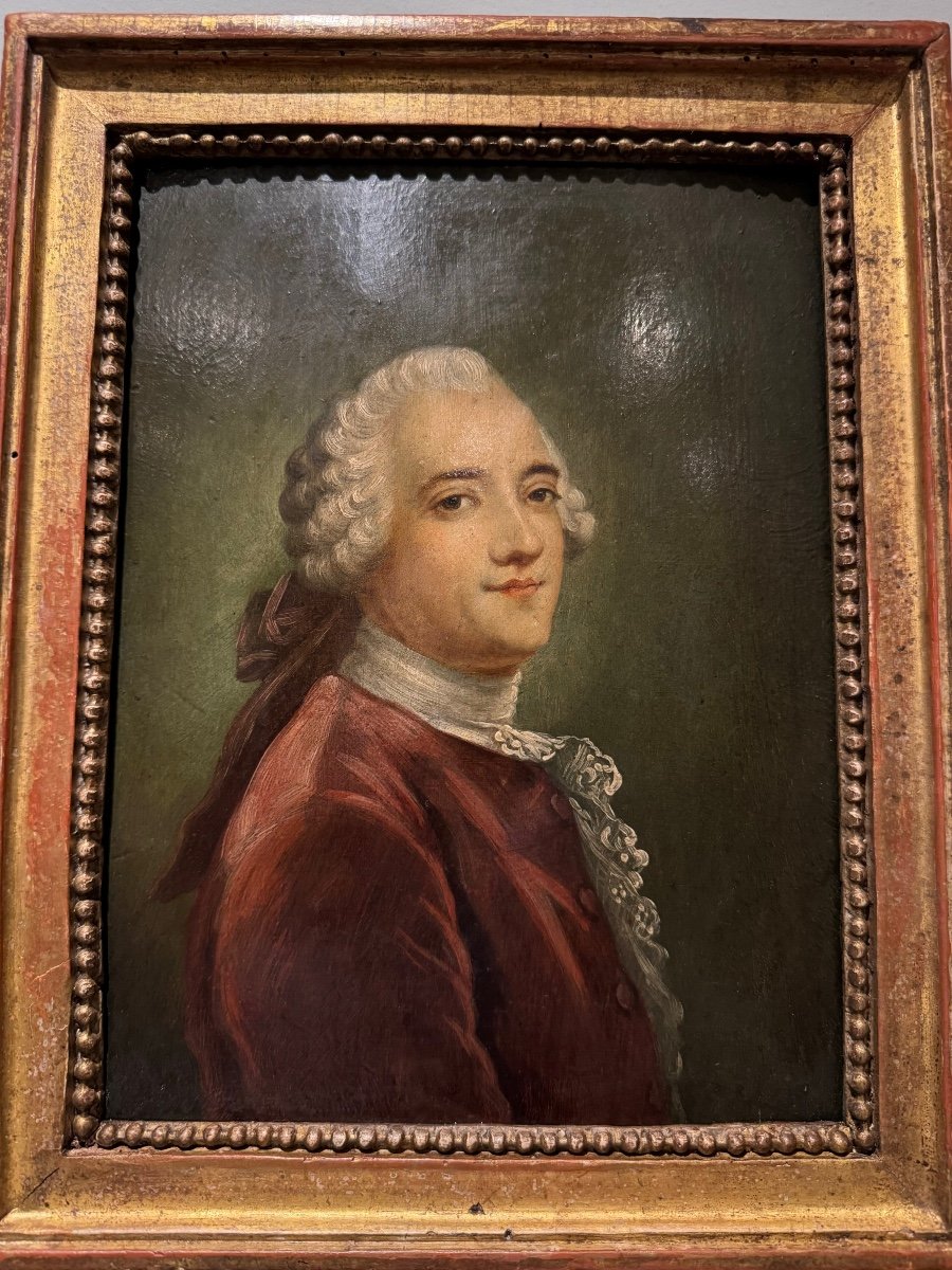 Ecole Française Du XVIII ème Siècle  , Portrait D’un Homme De Qualité époque Louis XVI -photo-4