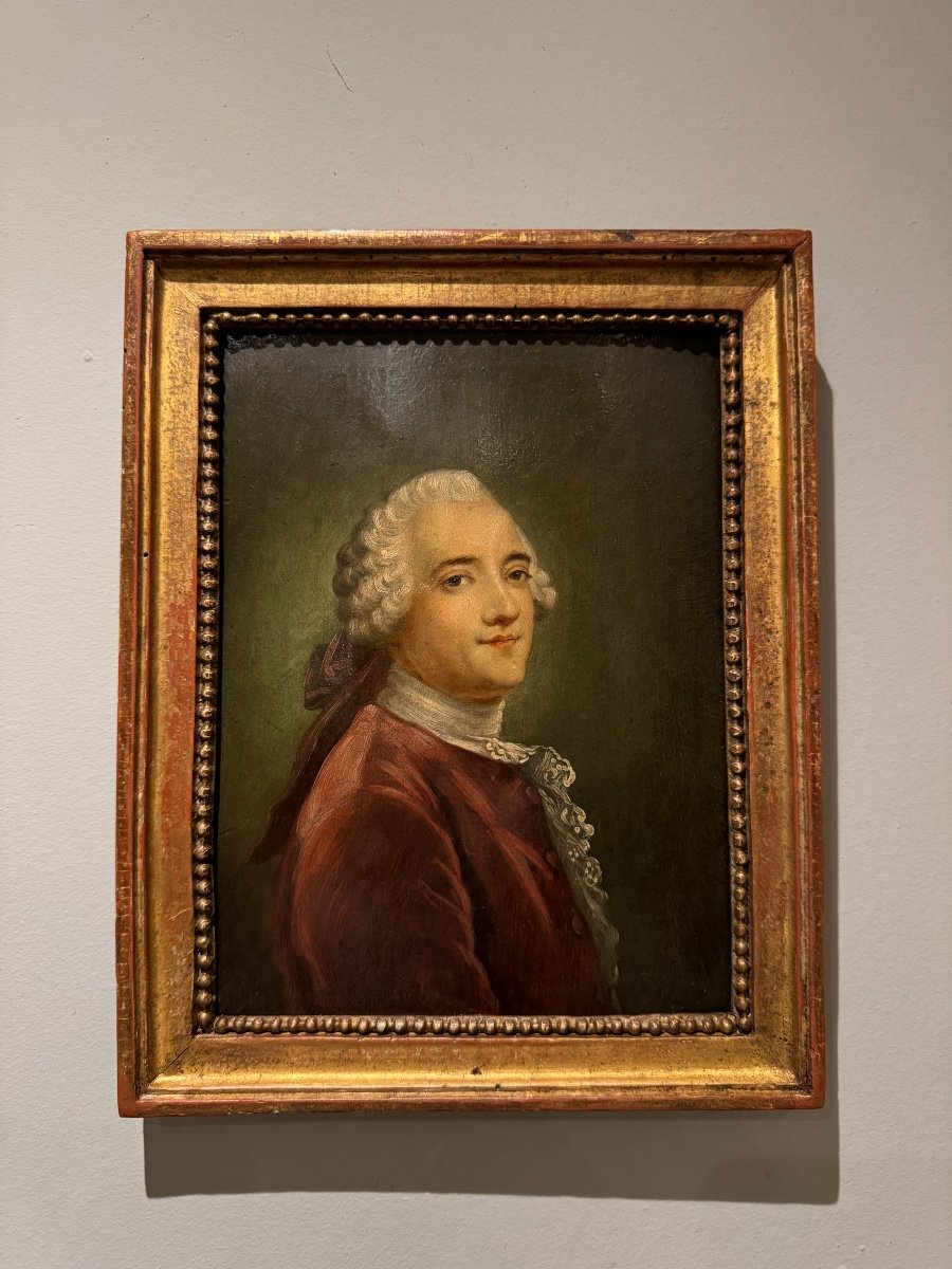 French School From The 18th Century, Portrait Of A Man Of Quality, Louis XVI Period -photo-2