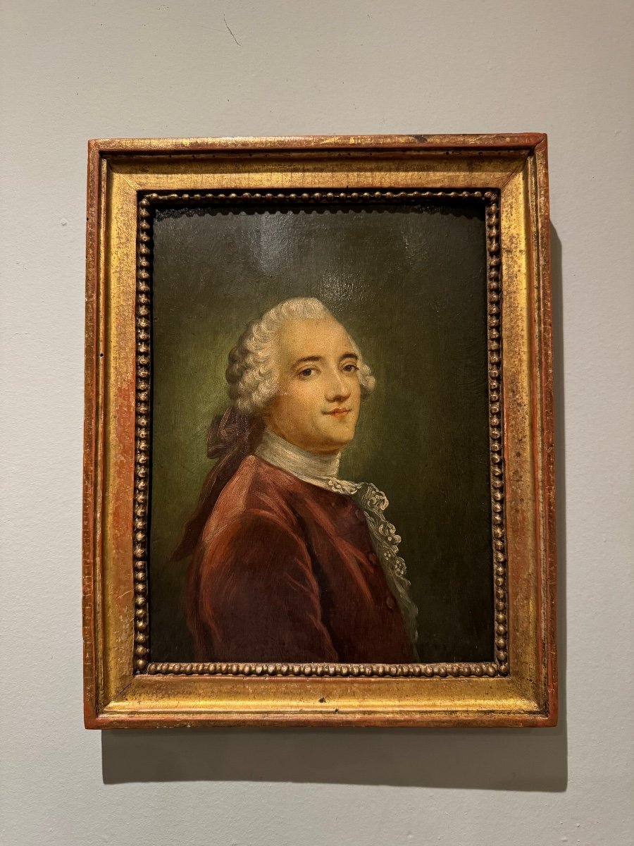 Ecole Française Du XVIII ème Siècle  , Portrait D’un Homme De Qualité époque Louis XVI -photo-4
