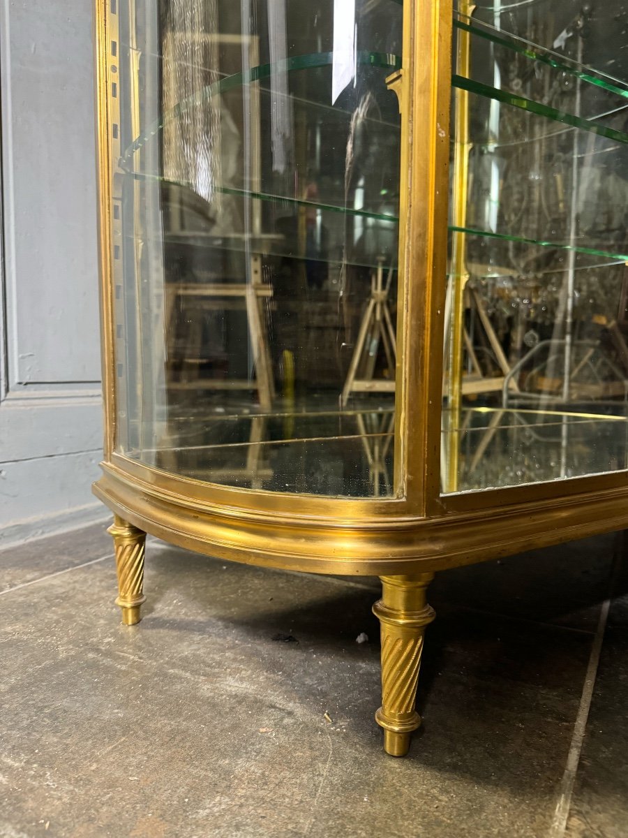 Late 19th Century Louis XVI Style Gilt Bronze Display Case -photo-4