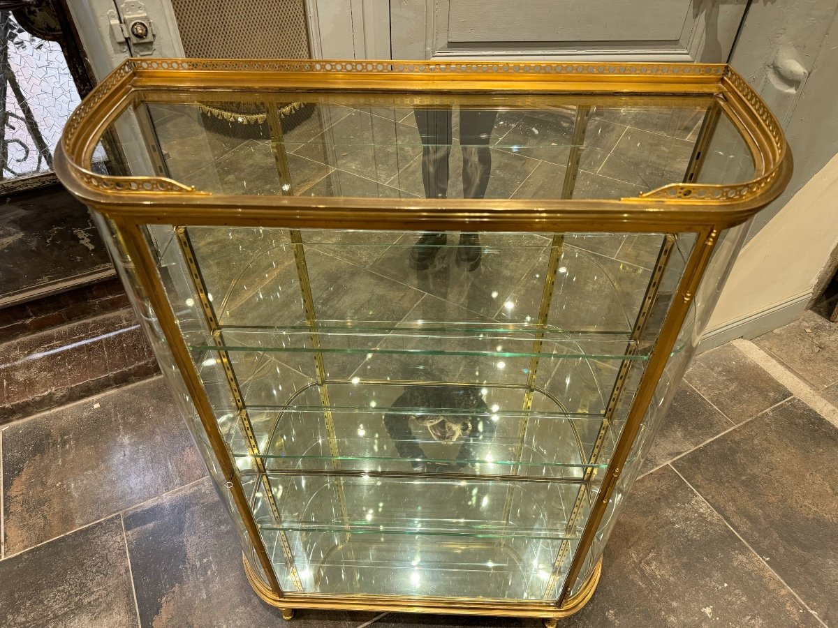 Late 19th Century Louis XVI Style Gilt Bronze Display Case -photo-1