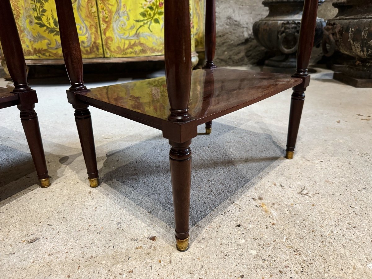 Pair Of Louis XVI Period Mahogany Curtain Bedside Tables -photo-3