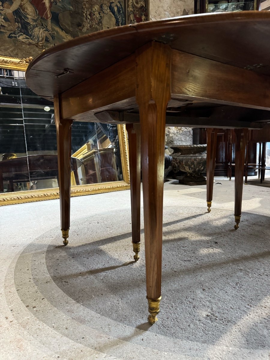 Table de salle à manger  D’époque Louis XVI En Acajou à Rallonges -photo-3