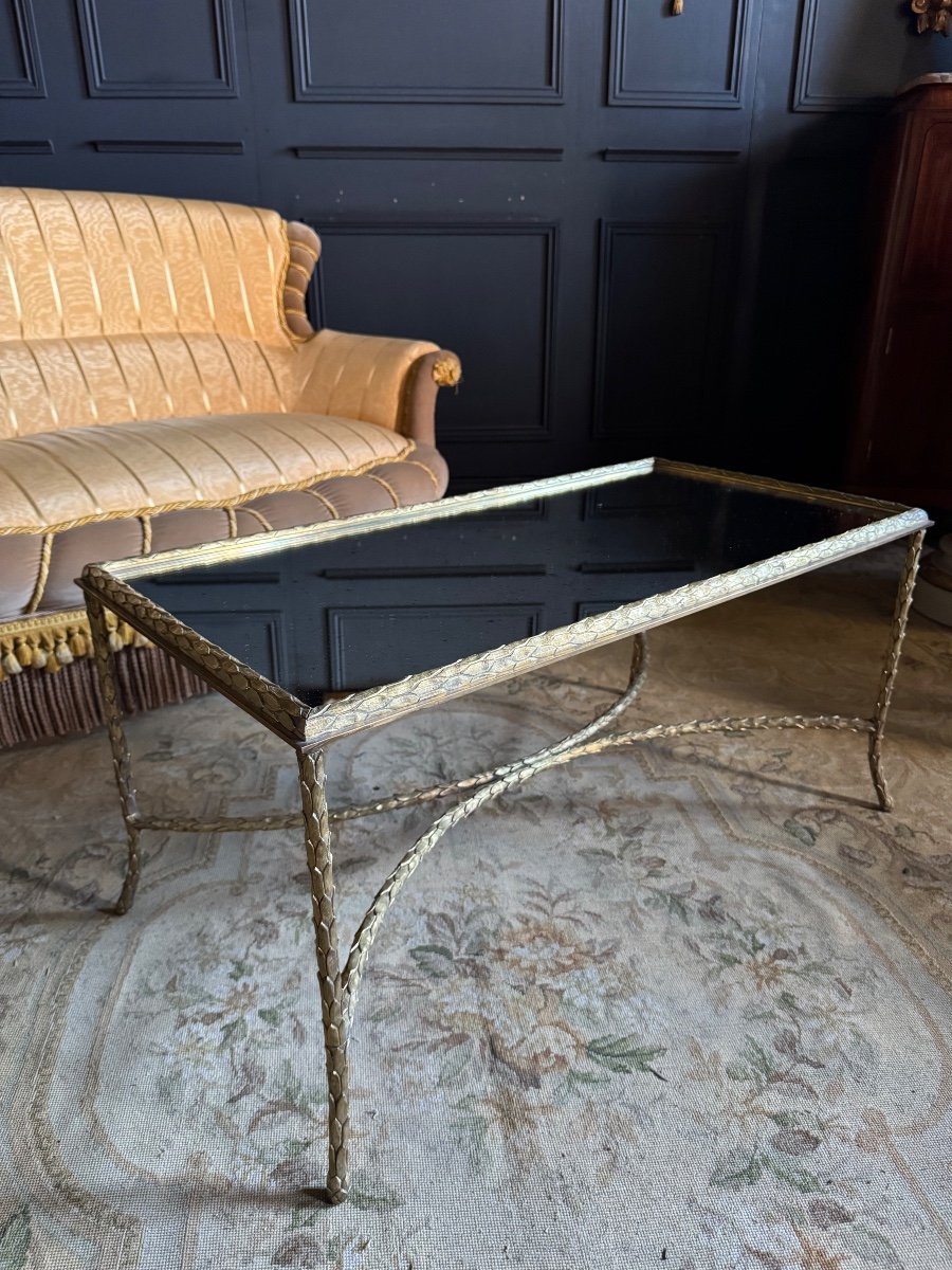 Bronze Coffee Table Palm Tree Model From Maison Charles 