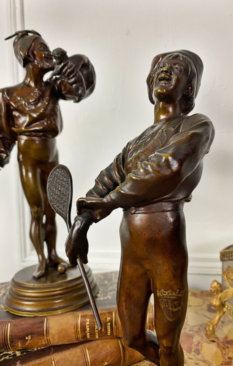 Pendant De Bronzes Aux Sujets Amusants  Par Alfred Barye (1839-1882 ) -photo-3