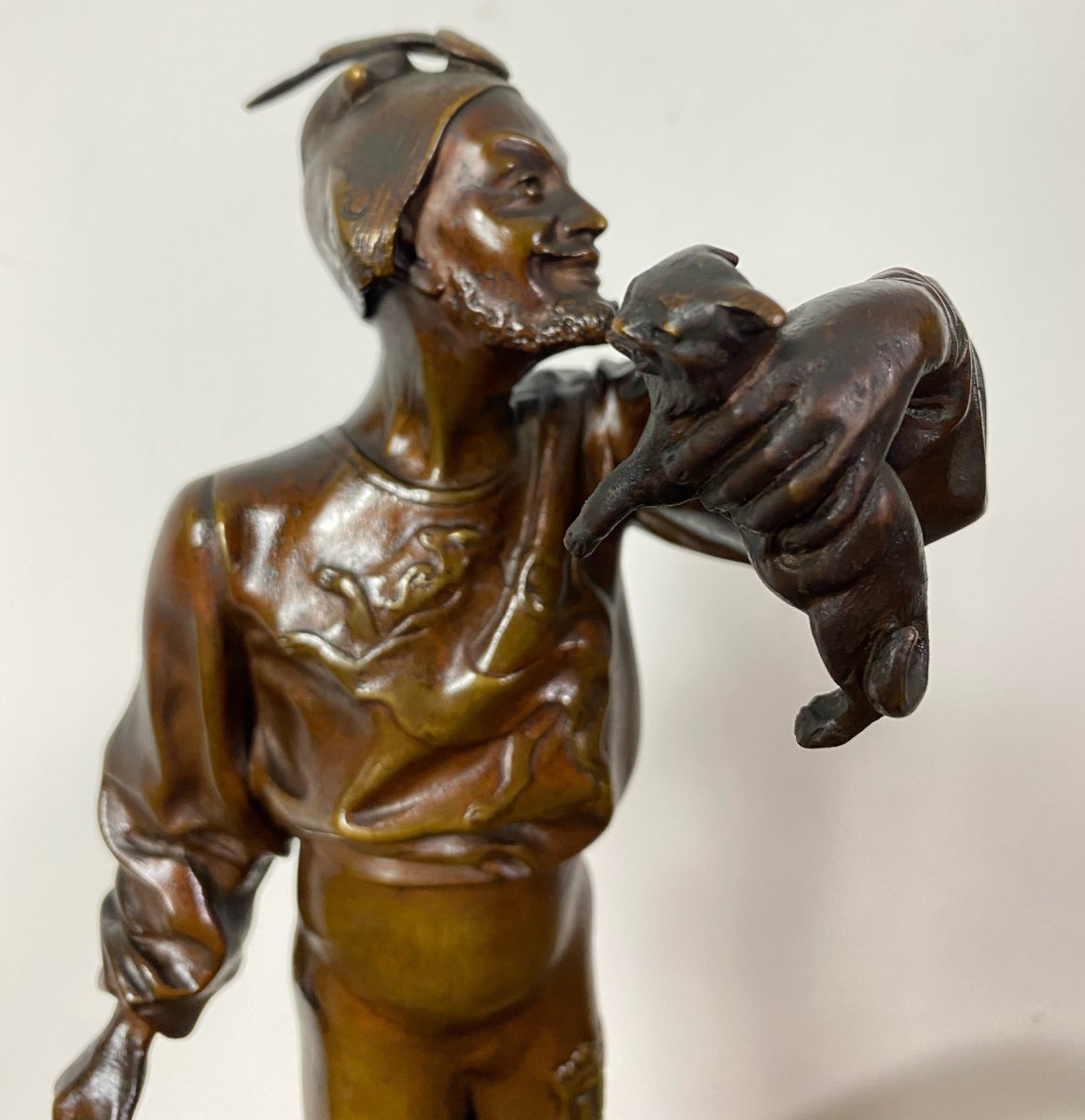 Pendant De Bronzes Aux Sujets Amusants  Par Alfred Barye (1839-1882 ) -photo-5