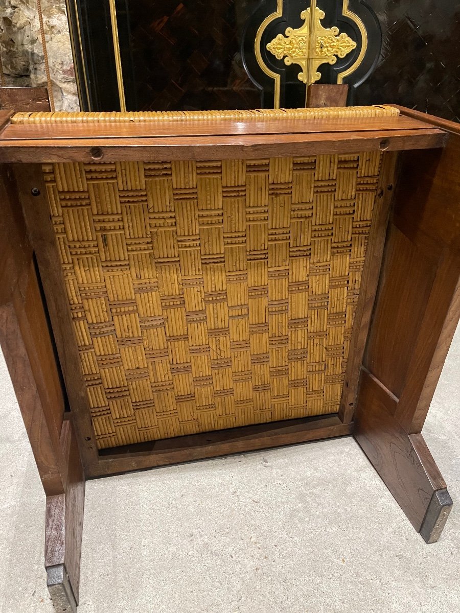 Armchair In Mahogany And Caning Around 1950 In The Taste Of Francis Jourdain-photo-6