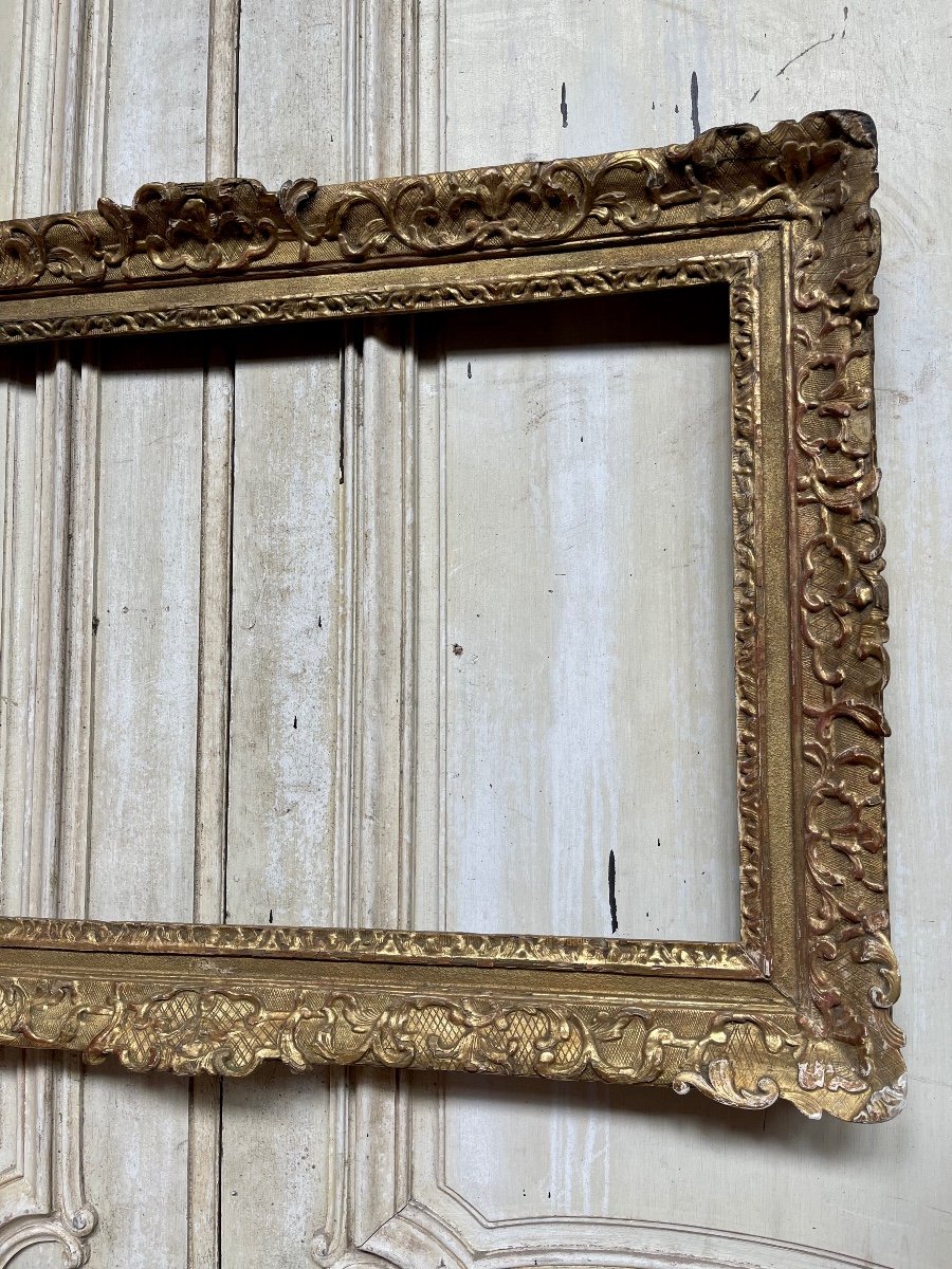 Louis XV Period Frame In Golden Wood From The XVIIIth Century Carved Oak-photo-1