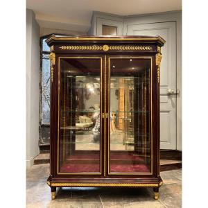 Vitrine De Style Louis XVI En Acajou Et Bronzes Dorés D’époque Napoléon III