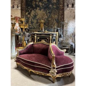 Louis XV Style Gilded Wooden Terminal From The Napoleon III Period