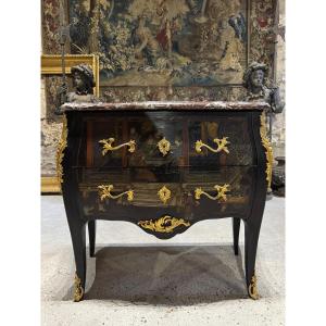 Commode En Laque De Chine ( Coromandel )  D’époque Napoléon III