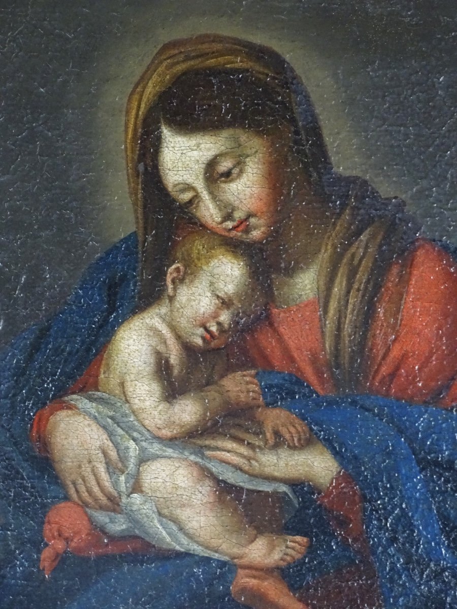 Virgin And Child - 17th Century Painting-photo-2