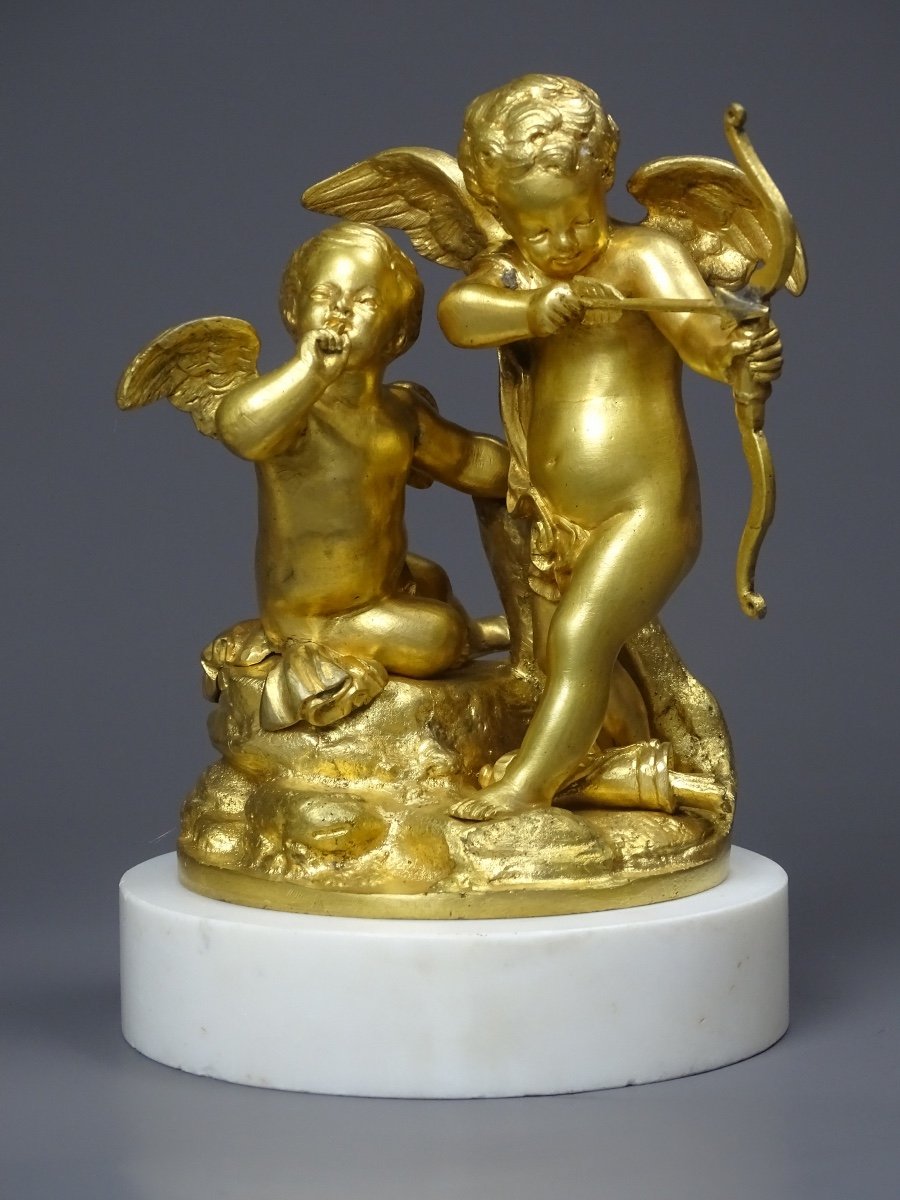 Pair Of Bronzes With Winged Putti - Sèvres-photo-2