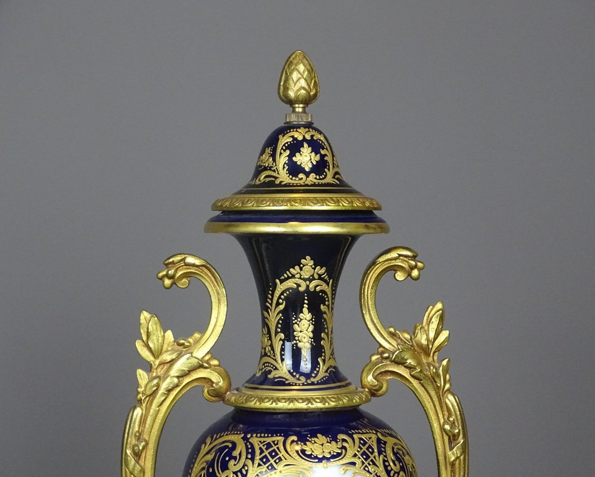 Sèvres - Garniture De Cheminée En Porcelaine-photo-1