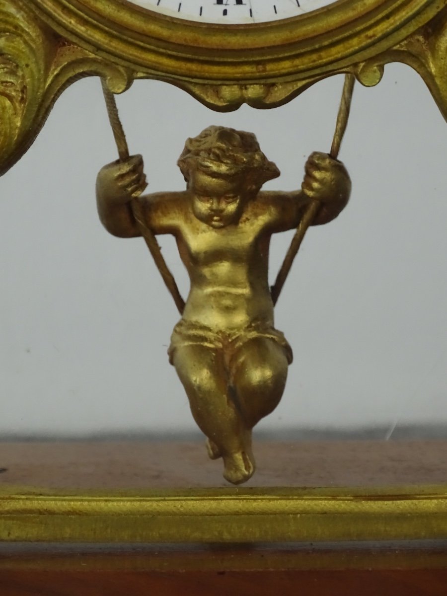 Eugène Farcot - Skeleton Clock With Putti On Its Swing - 19th Century-photo-2