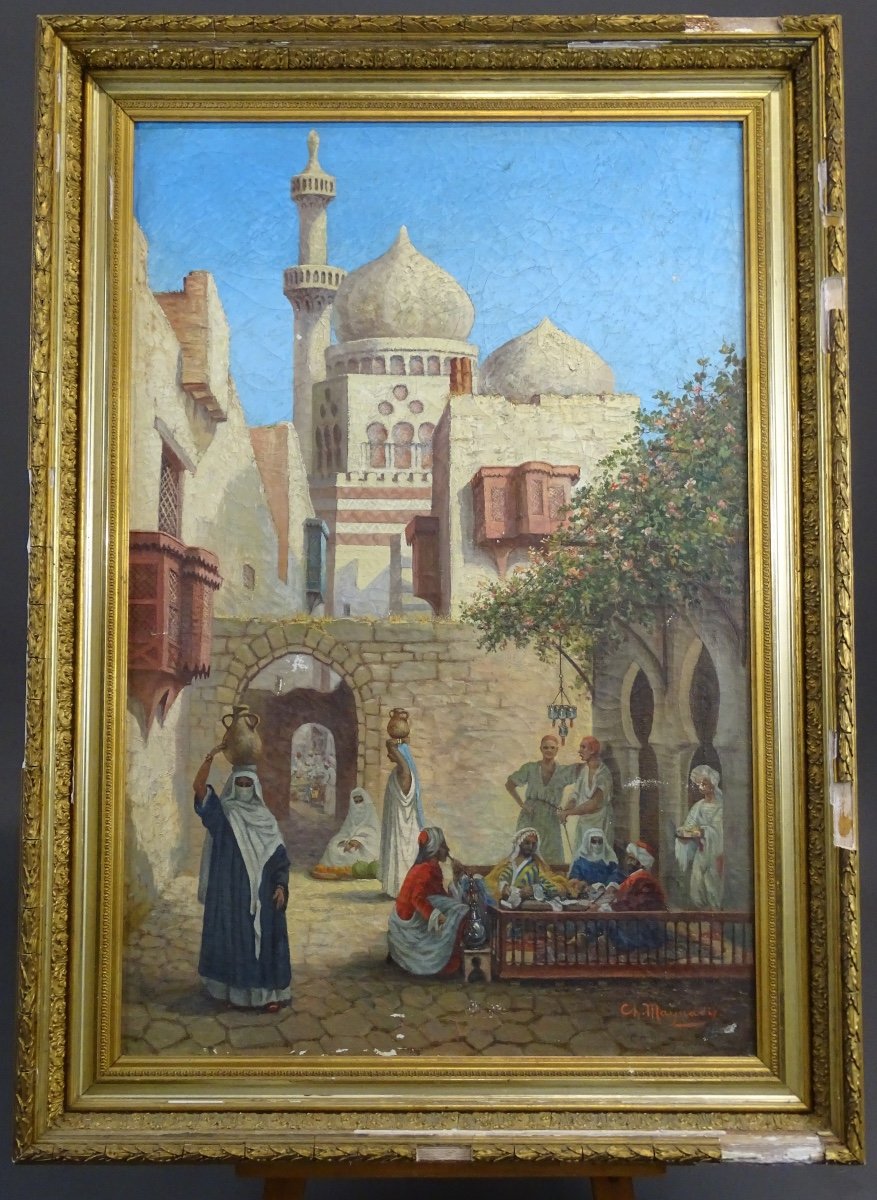 Orientalist - Oil On Canvas From The 20th Century