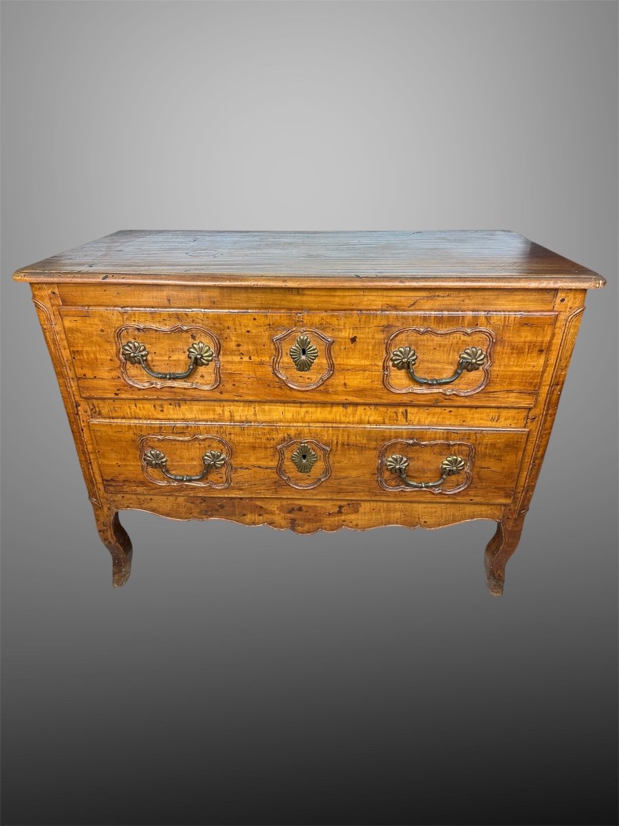 Commode Sauteuse à Deux Tiroirs d'époque XVIIIème 