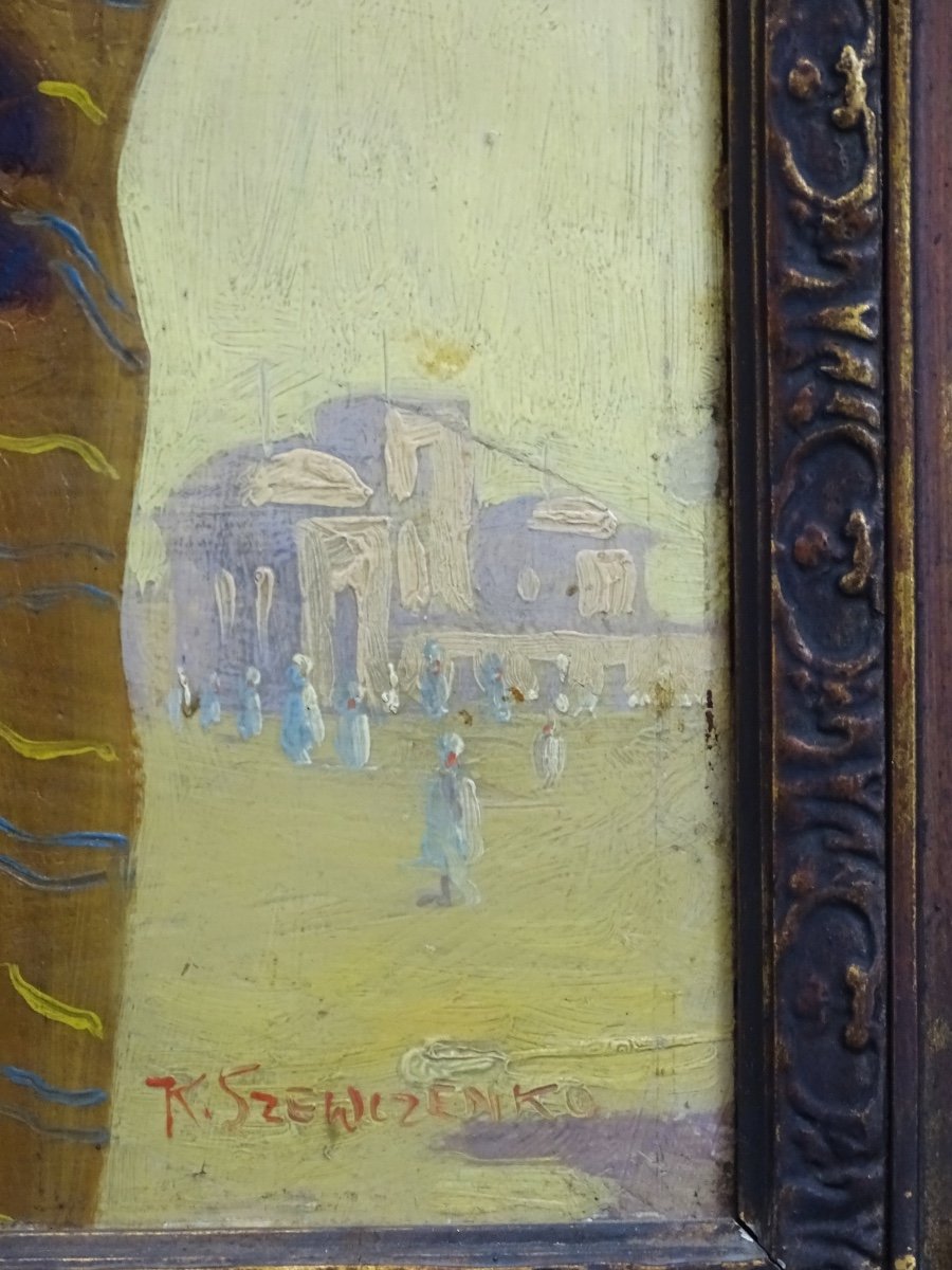 Konstantin Szewczenko - Orientalist Painting - Painting On Wood-photo-3