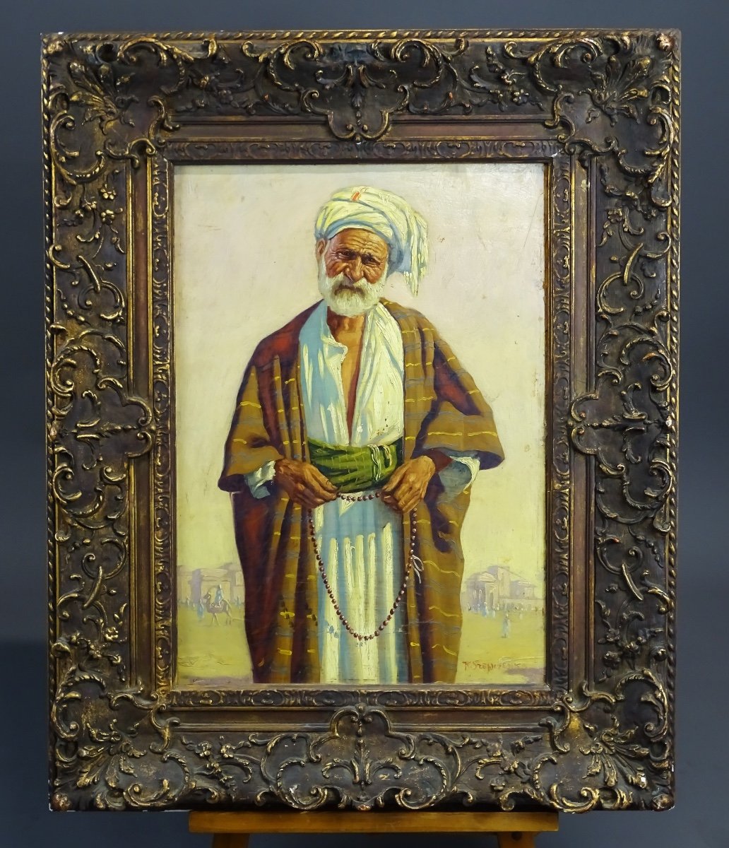 Konstantin Szewczenko - Orientalist Painting - Painting On Wood