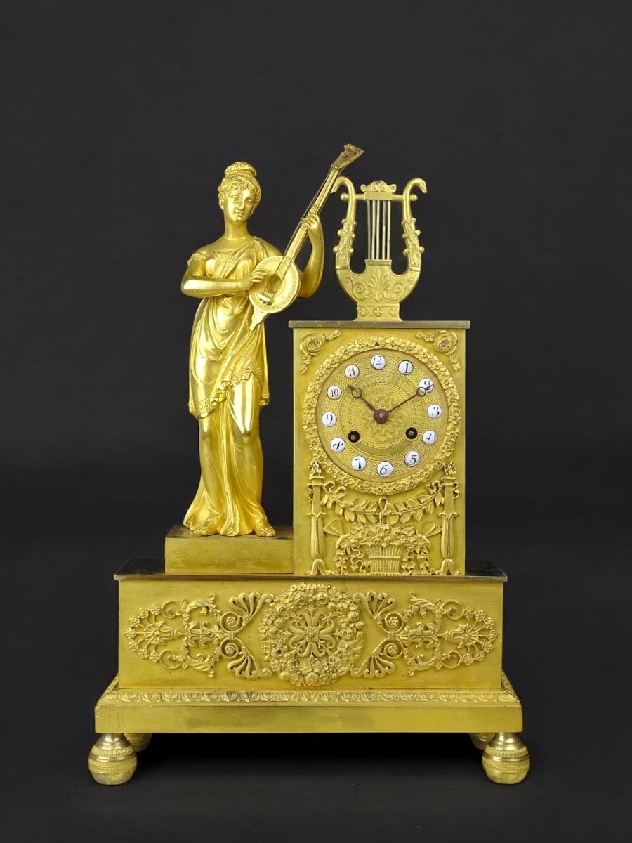 Empire-era Clock – The Muse Euterpe-photo-3