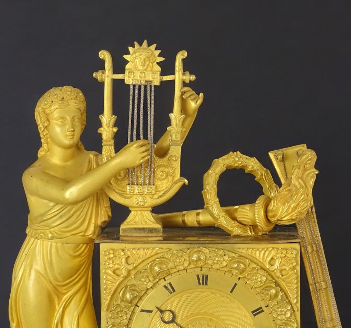 Empire Period Clock - Orpheus Saving Eurydice-photo-4