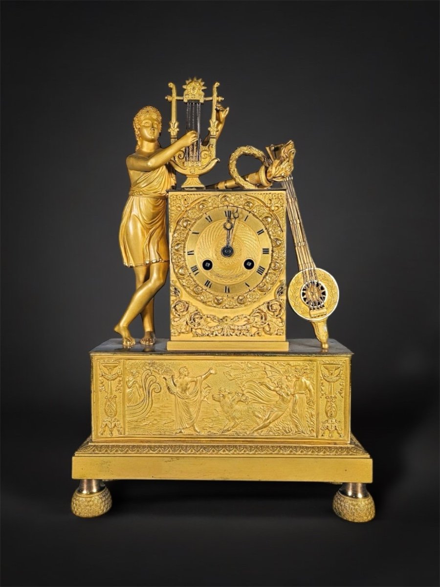 Empire Period Clock - Orpheus Saving Eurydice