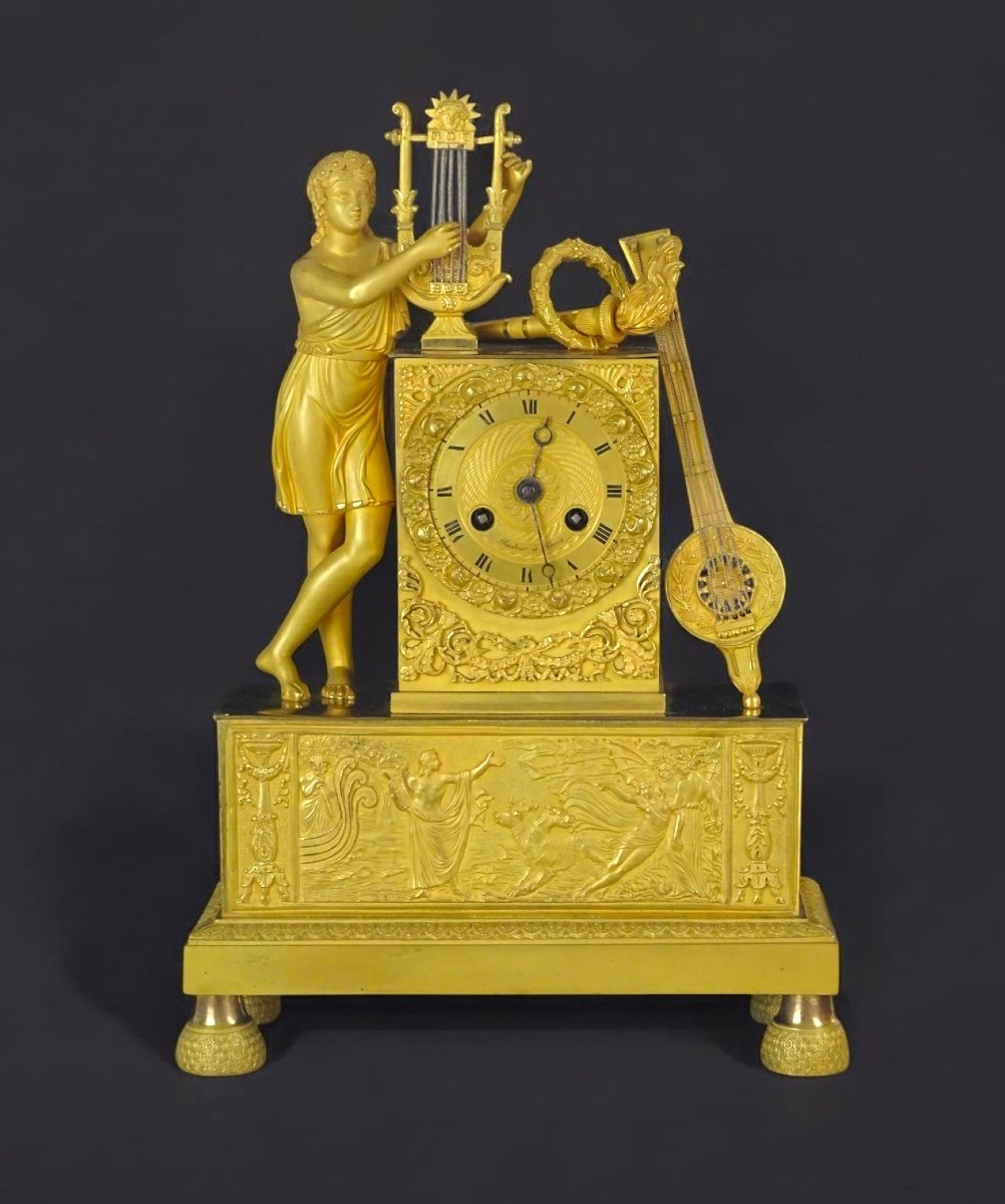 Empire Period Clock - Orpheus Saving Eurydice