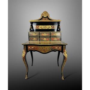 Louis XIV Style “bonheur Du Jour” Desk - Boulle Marquetry