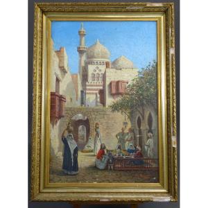 Orientalist - Oil On Canvas From The 20th Century