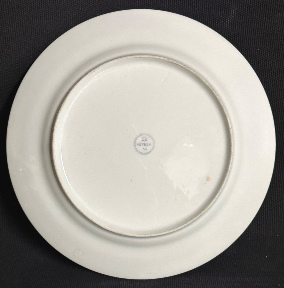 Manufacture De Sèvres 1833 Plate From The Service Of Princes King Louis Philippe Crown In  Very Good Condition-photo-1