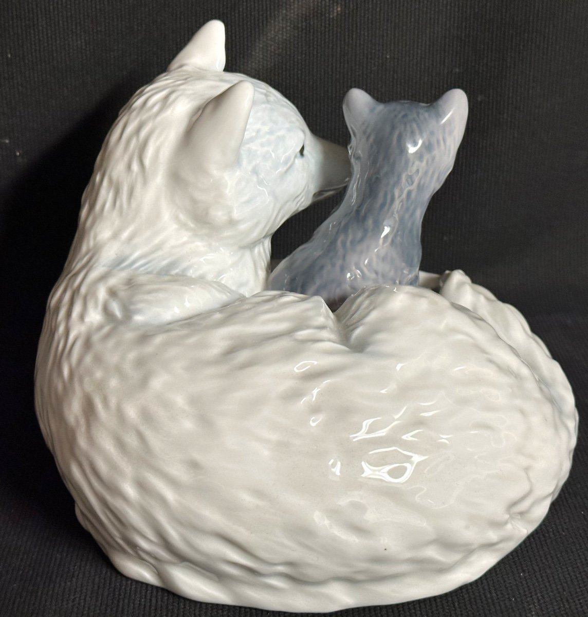 Large Snow Fox And Royal Fox Copenhagen 443 Porcelain Denmark Copenhagen Collection-photo-2