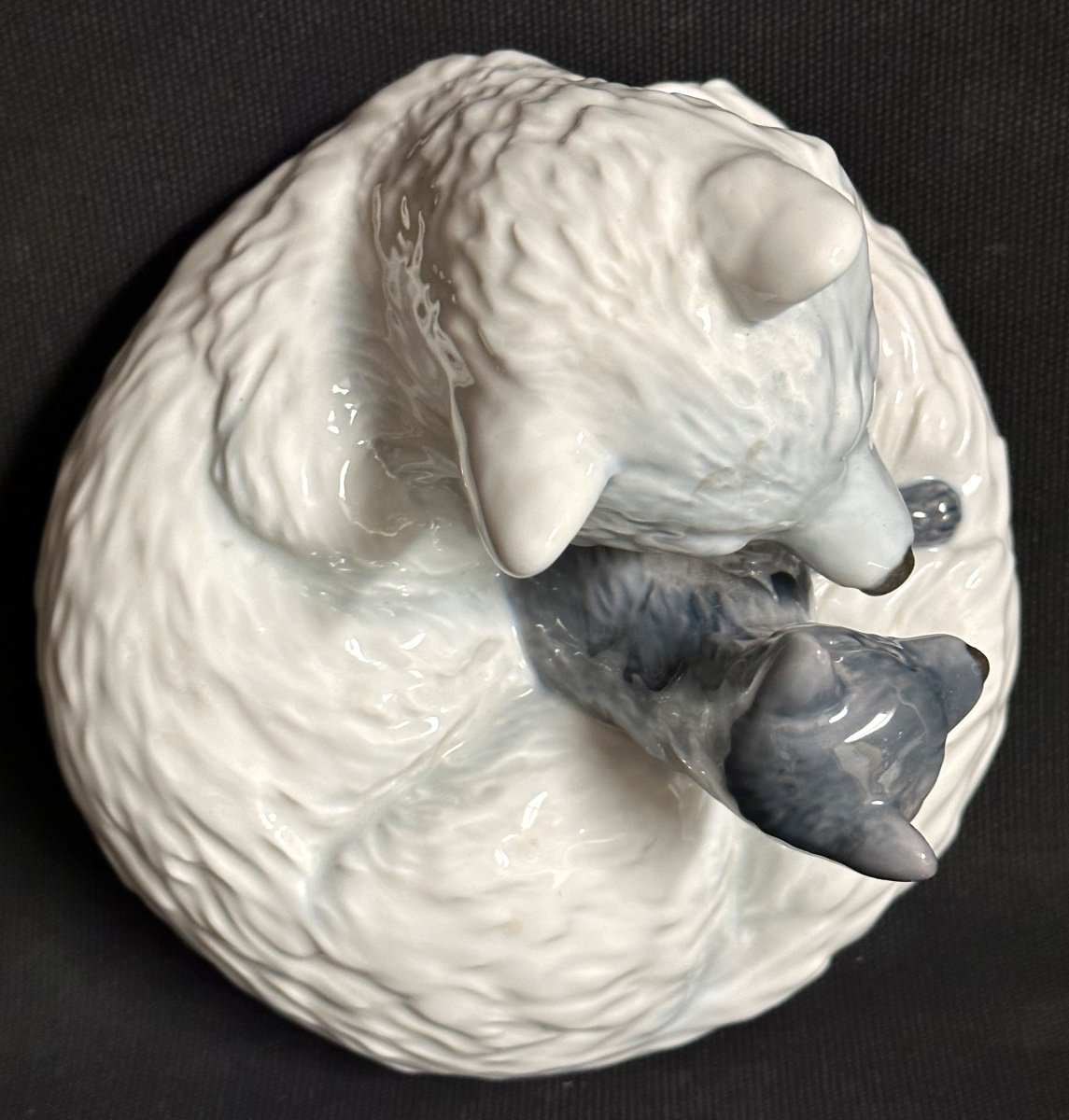 Large Snow Fox And Royal Fox Copenhagen 443 Porcelain Denmark Copenhagen Collection-photo-5