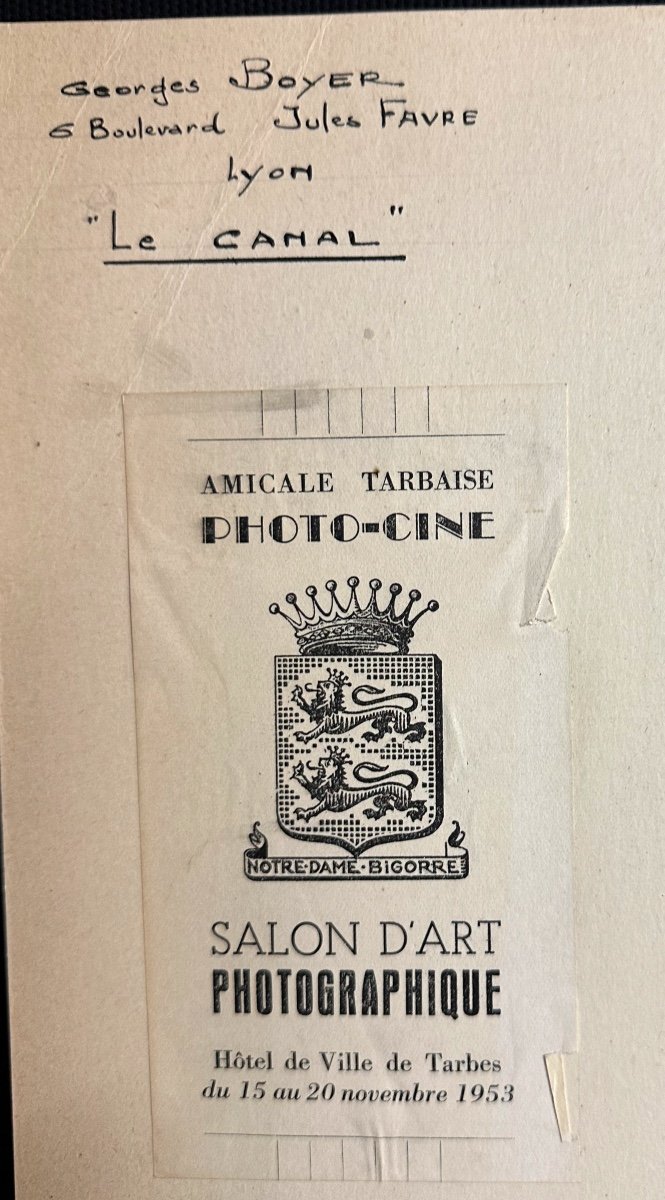 Georges BOYER Lyon XXe Photographie 1953 LE CANAL Photo cinétique Exposition /16-photo-4