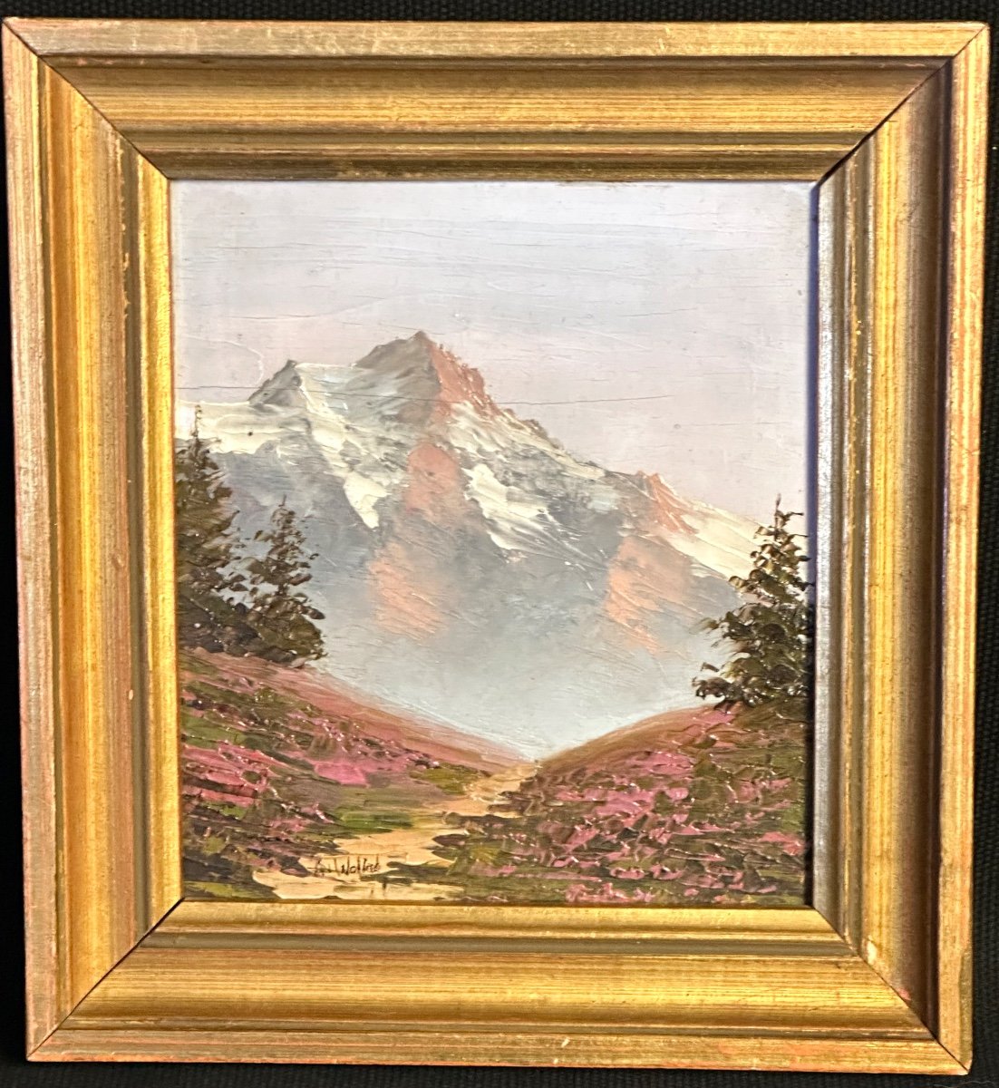 Astrid Walford 1907-1984 Oil Alpine Mountain Landscape /10