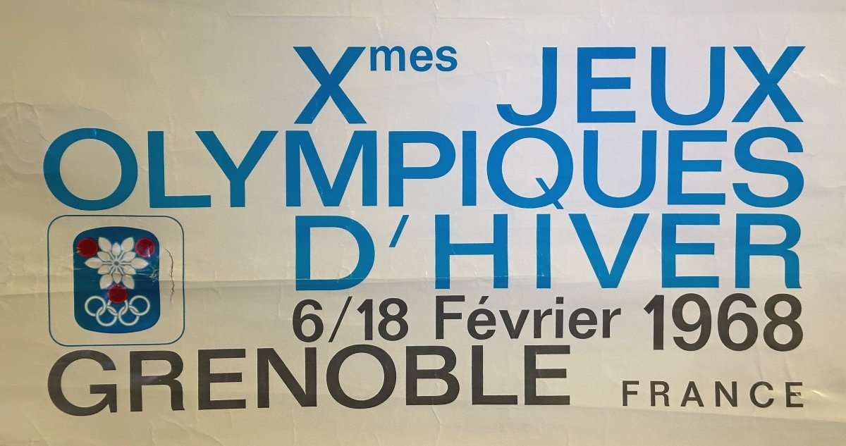 Jean BRIAN Affiche originale des Jeux Olympiques d’Hiver de Grenoble 1968 Sport Ski neige-photo-3