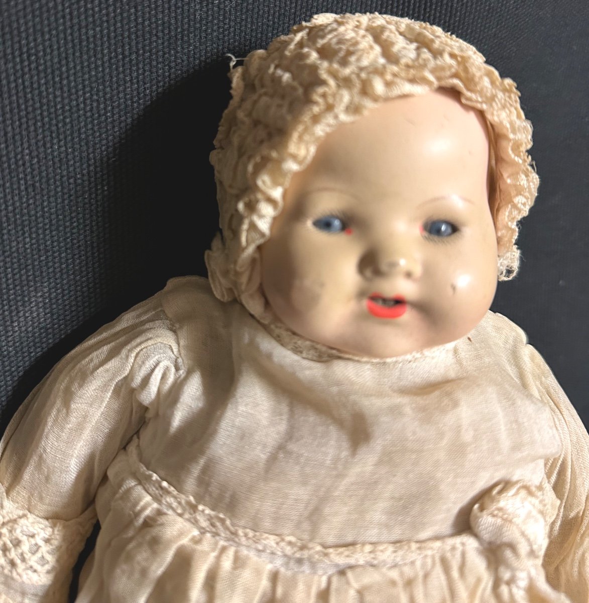 Poupon Armand Marseille Doll Crying Am Eyes Glass Open Mouth Tbe Sound System-photo-4