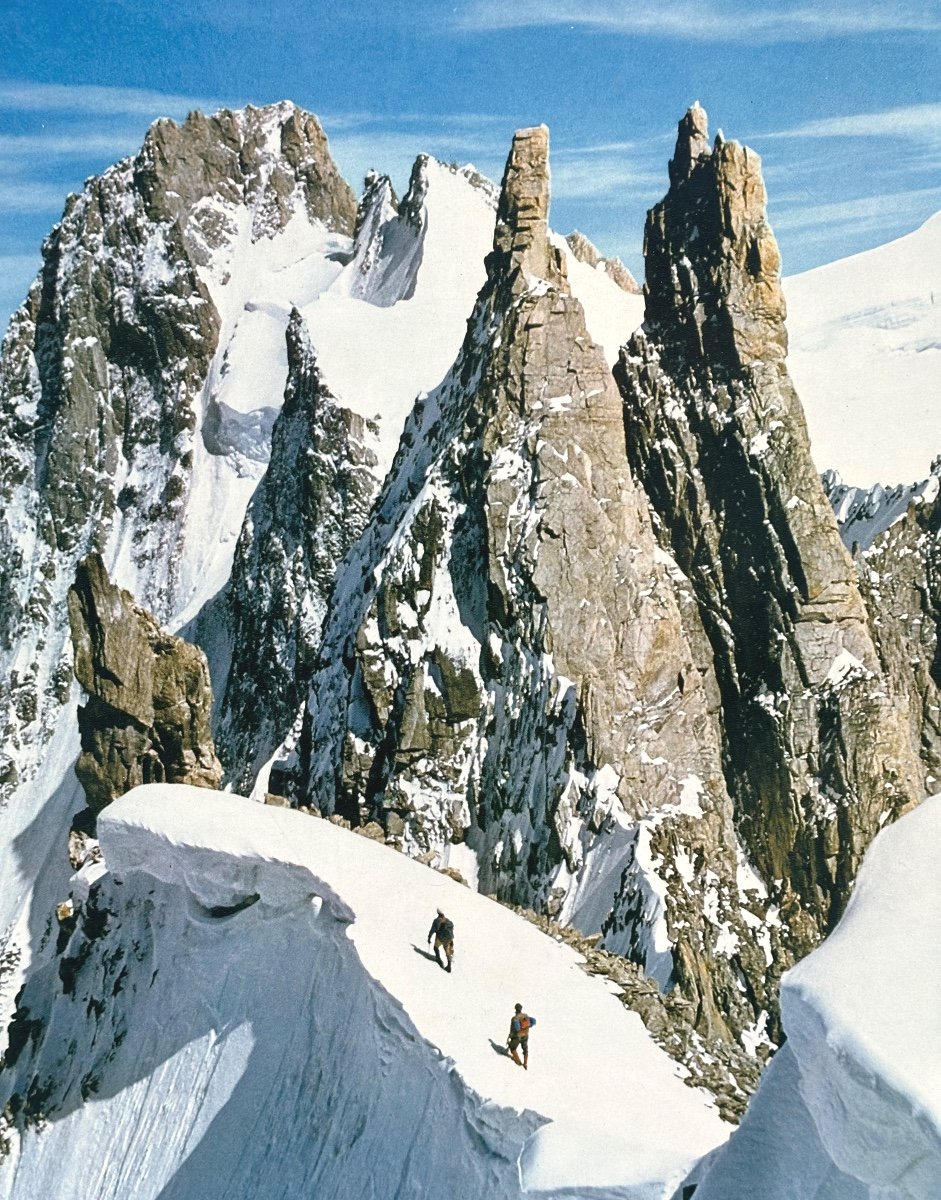 Pierre TAIRRAZ Grande photographie 72x51cm Traversée des Courtes Le Triolet Aiguille Photo Chamonix Alpes /2