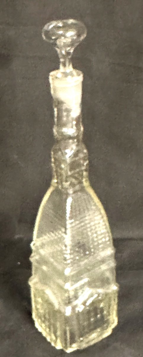 Legras Bottle With Subject Mole Antonelliana Turin Italy In Molded Glass 19th Century Architecture-photo-3