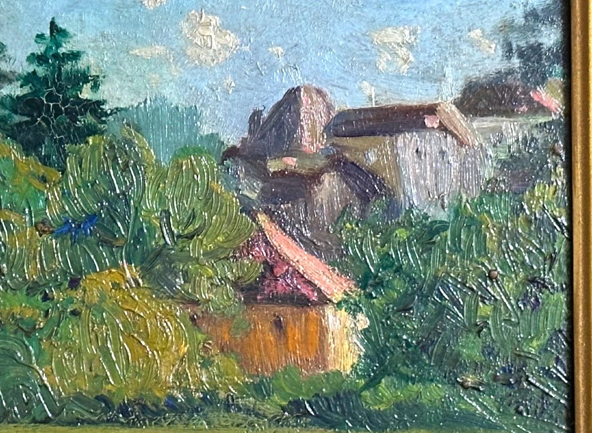 Jules Flandrin 1871-1947 Oil Corenc In Isère Dauphiné Grenoble-photo-2