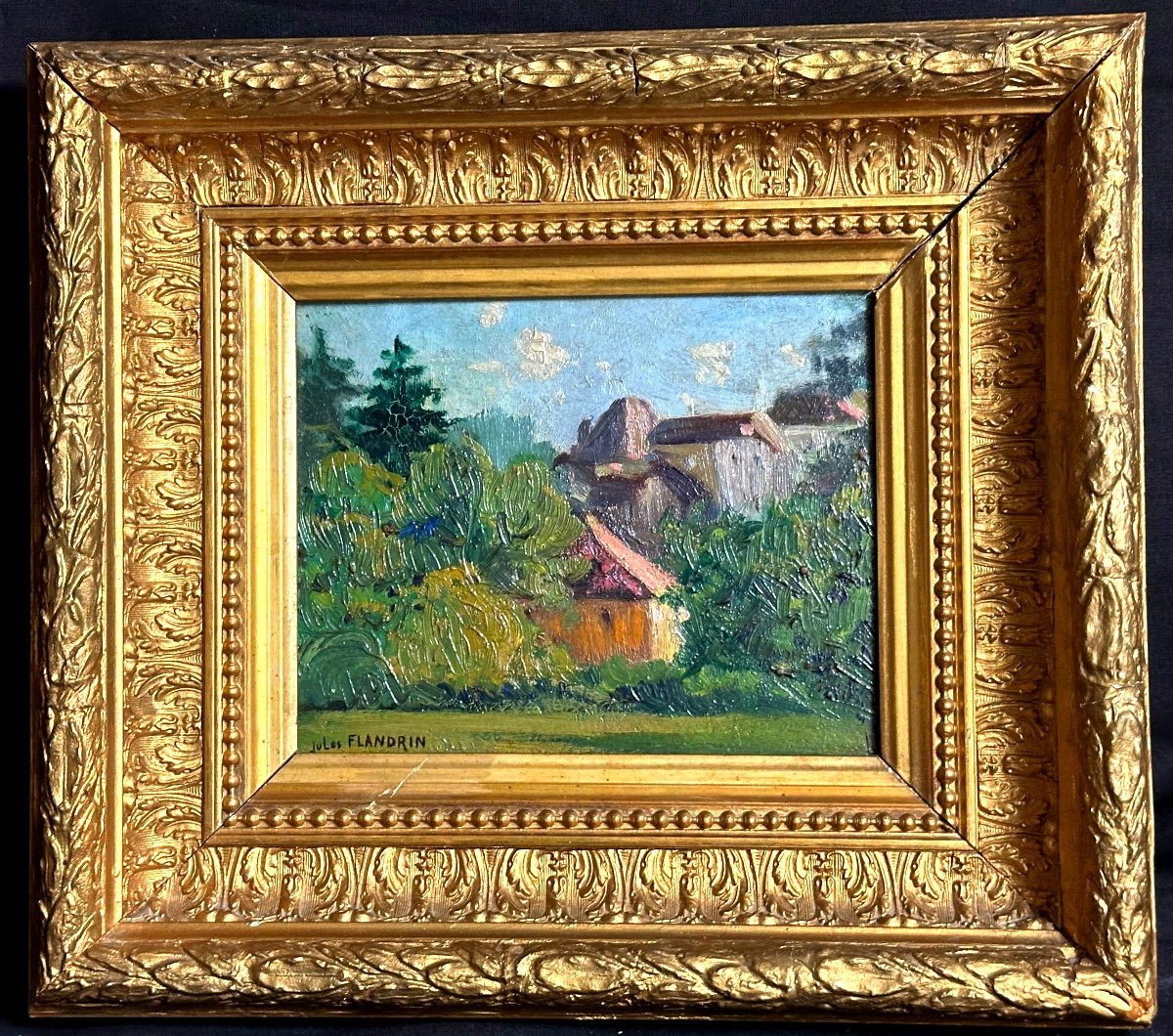 Jules Flandrin 1871-1947 Oil Corenc In Isère Dauphiné Grenoble