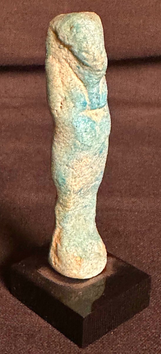 Ancien OUSHEBTI bleu égypte statuette en terre cuite émaillée soclée /1-photo-2