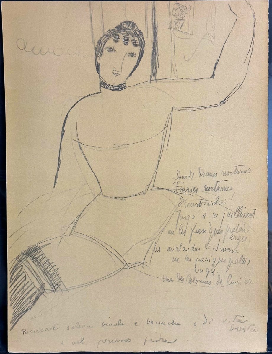 Amadeo MODIGLIANI 1884-1920 L’ACROBATE Grande lithographie signée éditée par Leda Jacomet